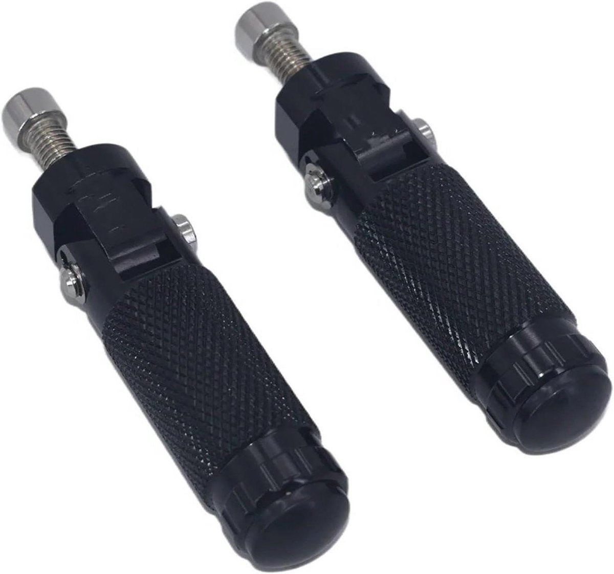 Motor Voetsteunen - Pedaal Set - Comfortabel Rijden - Antislip Oppervlak - Universele Pasvorm - Zwart