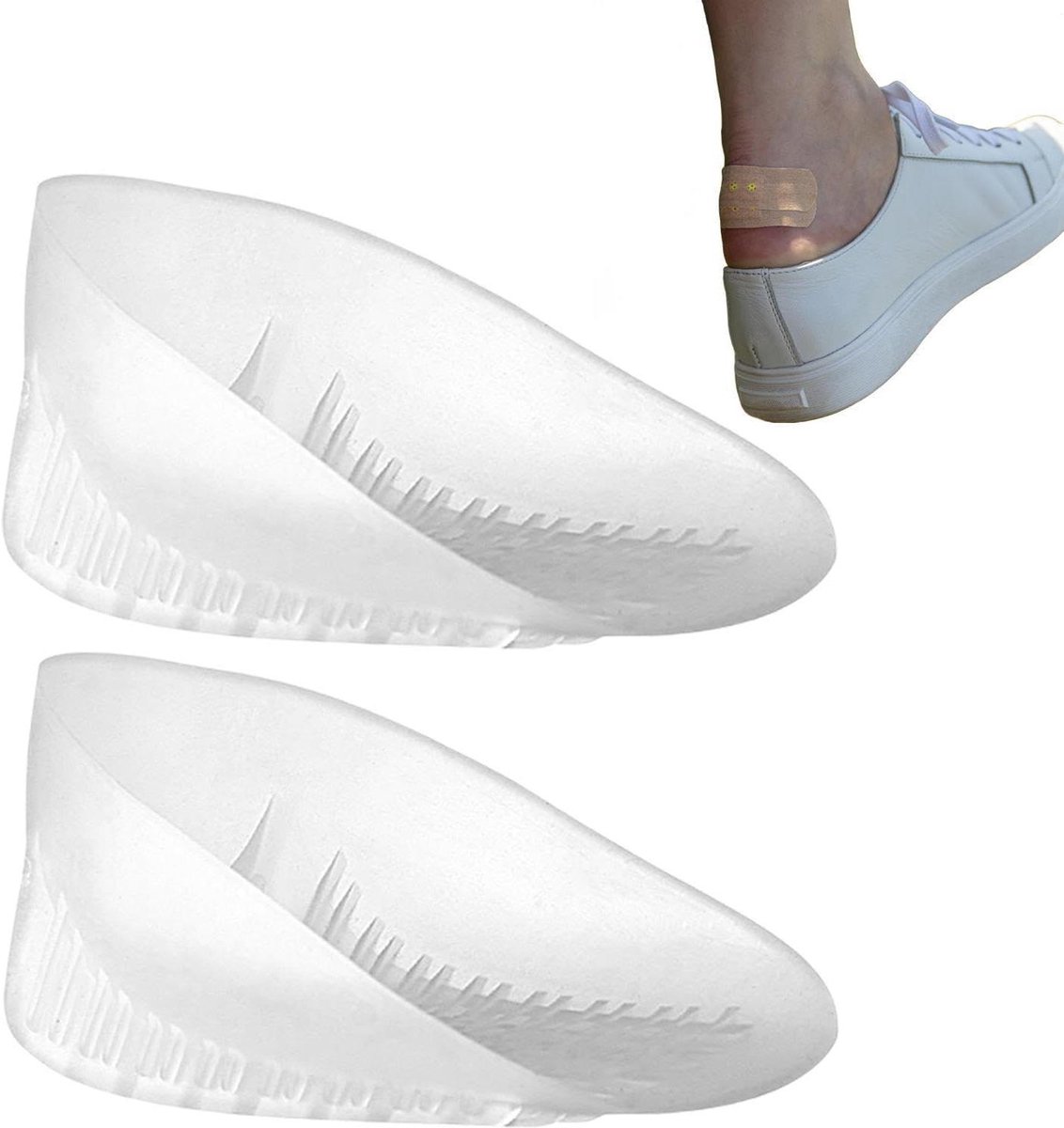 Gel Hiel Cups - Hiel Pads - Voet Comfort - Honingraat Ontwerp - 1 Paar - Transparant