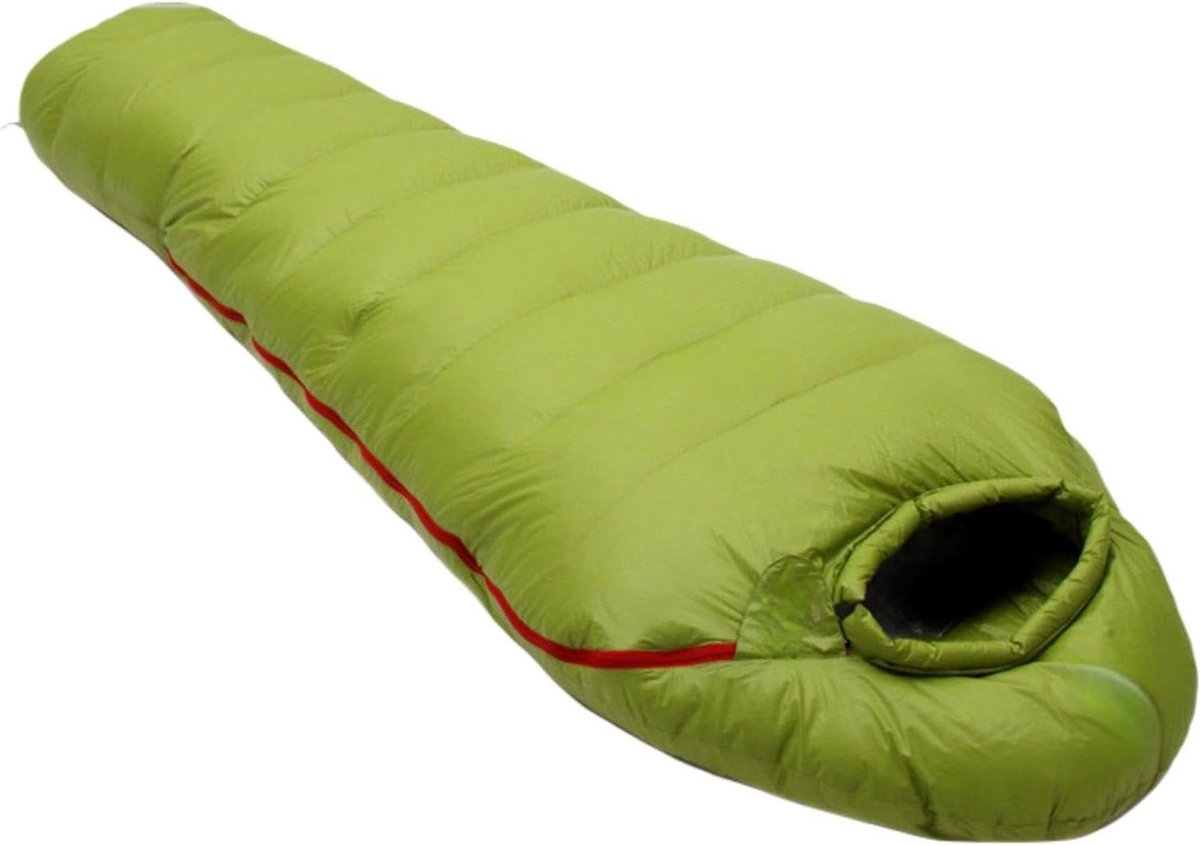 Slaapzak - Kampeerzak - Buiten slapen - Lichtgewicht donsvulling - 210cm - Groen