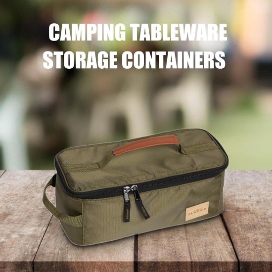 Organizer voor campingkeukengerei, draagbare opbergtas voor campingkookgerei, waterdichte accessoires, kookgerei tas met ophangoog, 31 x 13 x 12 cm van Lifesport. — afbeelding 3