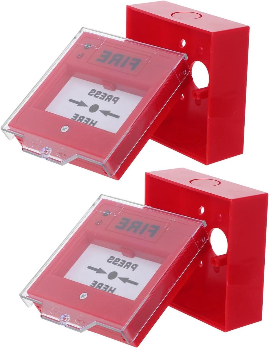 Noodalarm Knop - Veiligheidsschakelaar - Snelle Melding - Handmatige Reset - 10.3cm Lengte - Rood