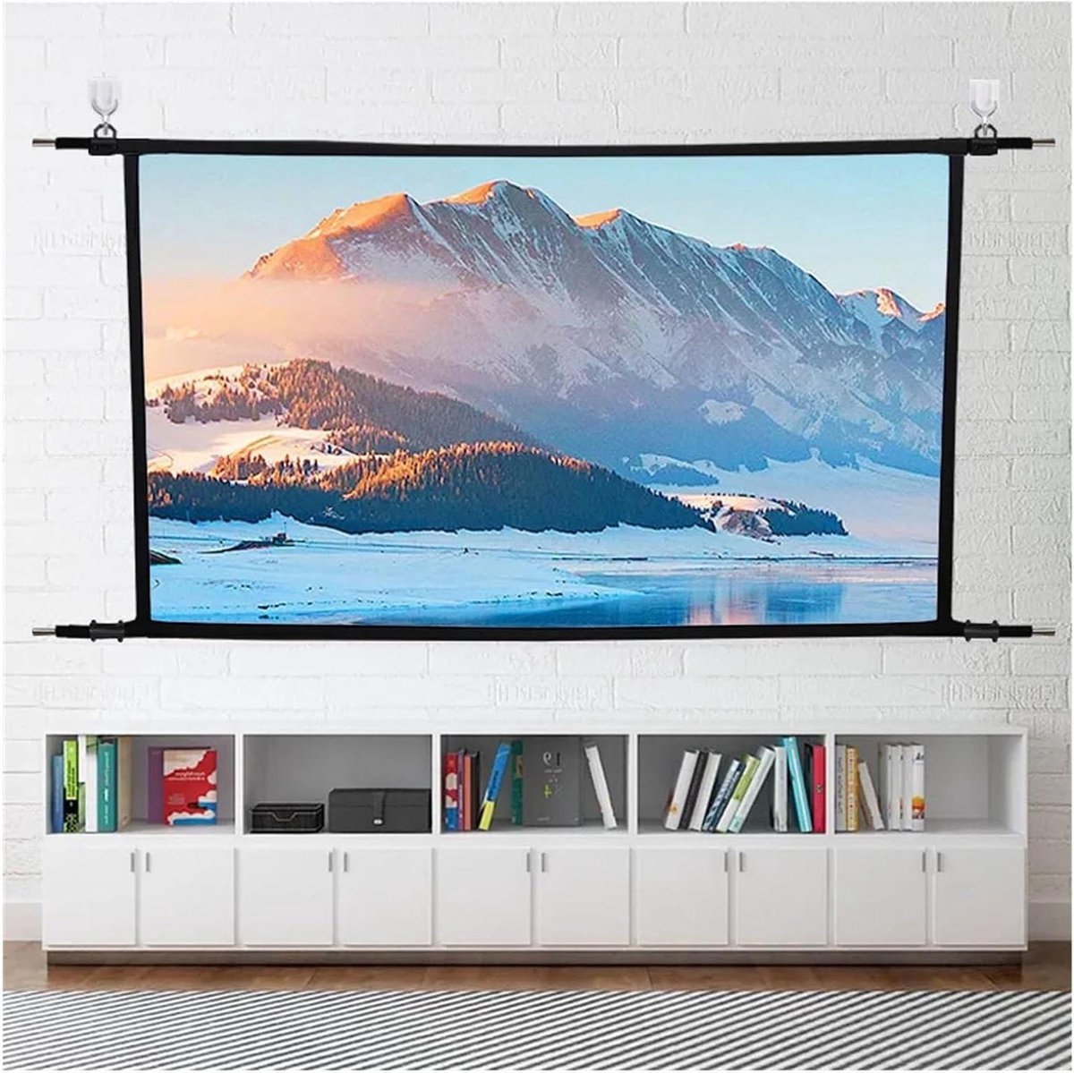 Projectiescherm - Filmscherm Beamer - Thuisbioscoop Creëren - Opvouwbaar Draagbaar - 84 inch - Wit