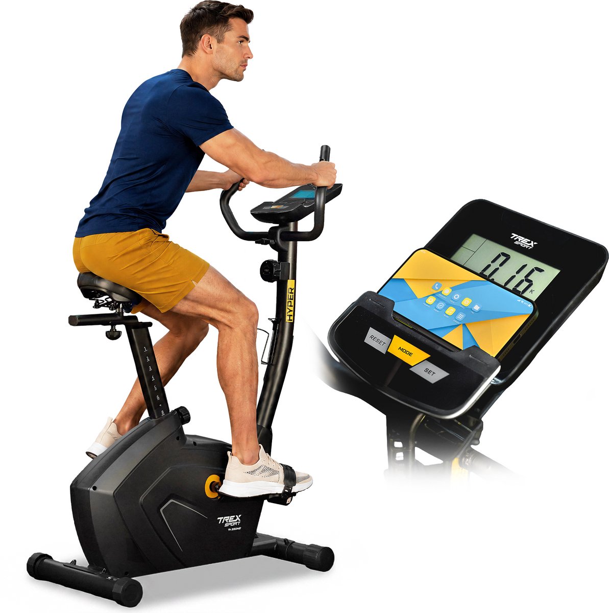 Trex Sport TX-550MB Hyper - Hometrainer - Magnetisch - Vliegwiel 7 kg - Zwart