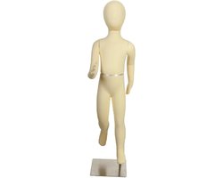 Kinderpaspop - Naaipop Kinder - Kleding Maken - Verstelbaar Unisex - 1-14 Jaar - Beige