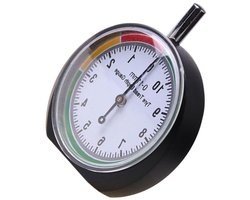 Digitale bandenspanning meter - Profieldiepte meetstaaf - Bandenonderhoud - Kleurgecodeerde waarschuwing - 0-11 mm - Zwart