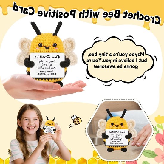 Gehaakte Dieren van Katoen, Perfecte Cadeaus voor Vrouwen, Emotionele Steun, Zachte Pluche Speelgoed voor Verjaardag, Halloween en Kerstmis — afbeelding 4
