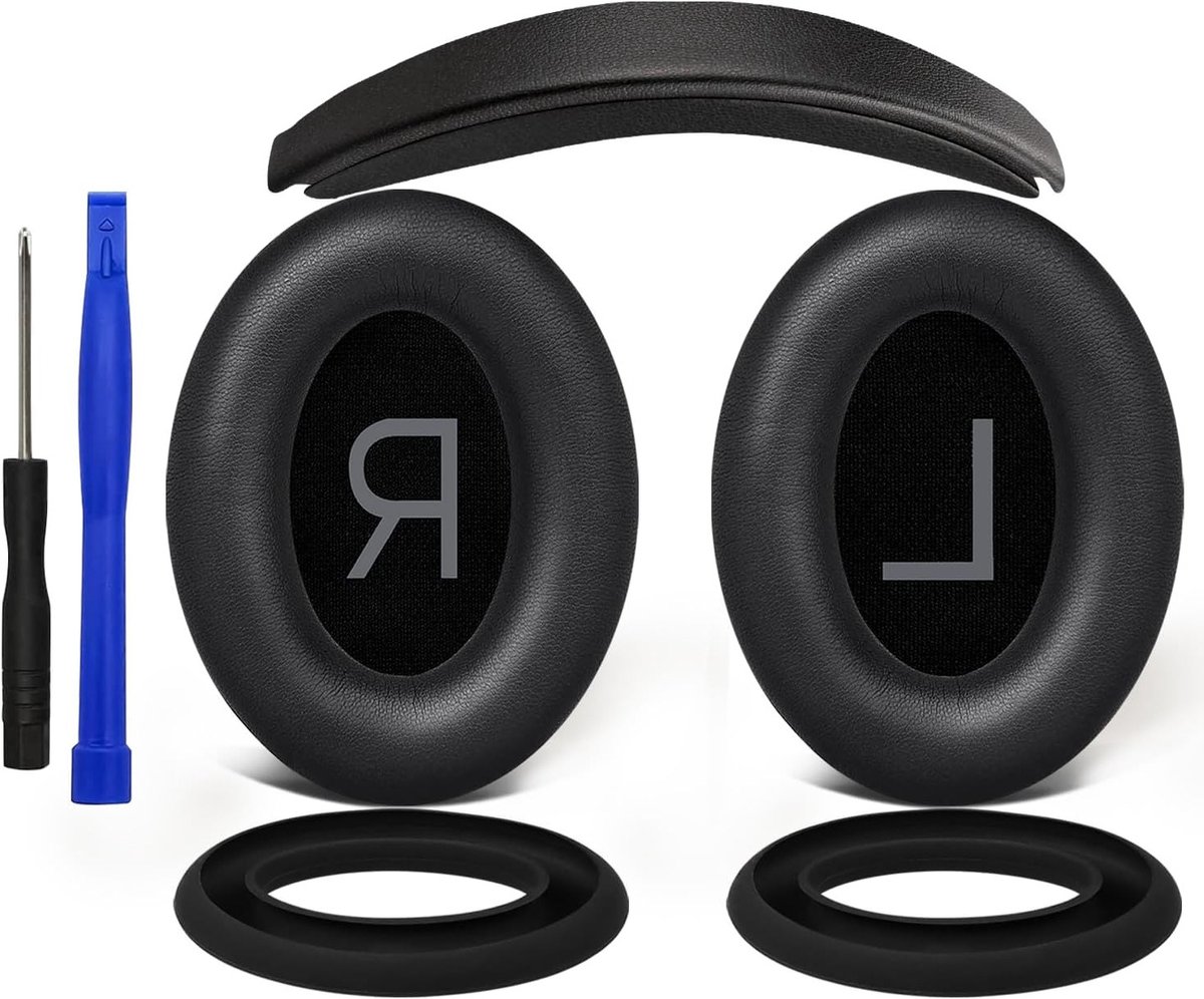 Vervangingskit voor Bose QuietComfort 45 en 35 Hoofdtelefoons met Oorkussens, Hoofdband en Siliconen Beschermhoezen