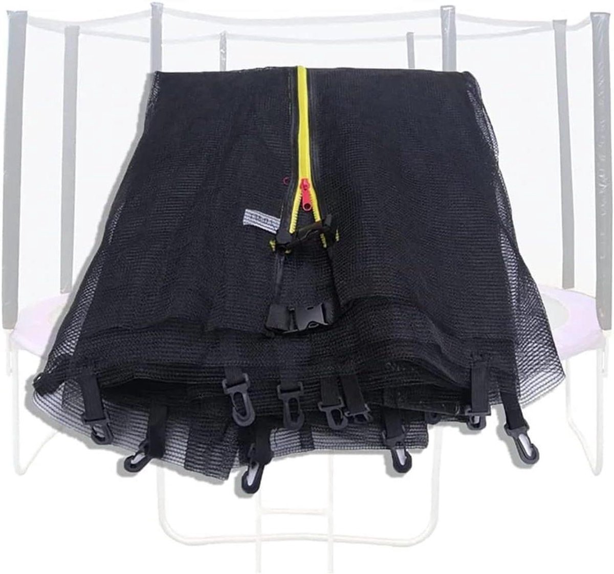 Trampoline Veiligheidsnet - Springkussen Net - Kinderen Beschermen - UV-Bestendig PP Materiaal - 4.88 Meter Diameter - Zwart