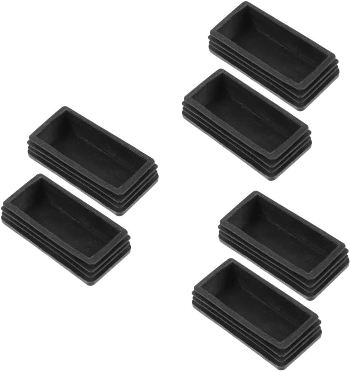 Laddervoetkussens - Ladderbeschermers - Vloeren Beschermen - Niet-slip Rubber - 5x2.5x1.3CM - Zwart