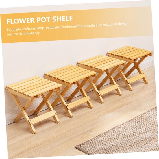 Houten Klaptafel - Buitentafel Picknicktafel - Buiten Genieten - Compact Lichtgewicht - 28x26cm - Licht Geel van Houten — afbeelding 4