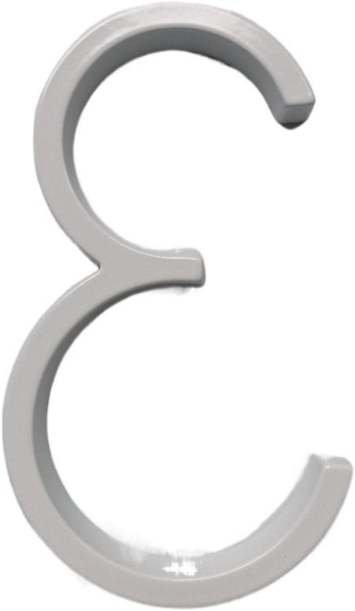 Huisnummer Metaal - Adresbord Deur - Huis Herkenning - Drijvend Ontwerp - 127mm Hoog - Wit