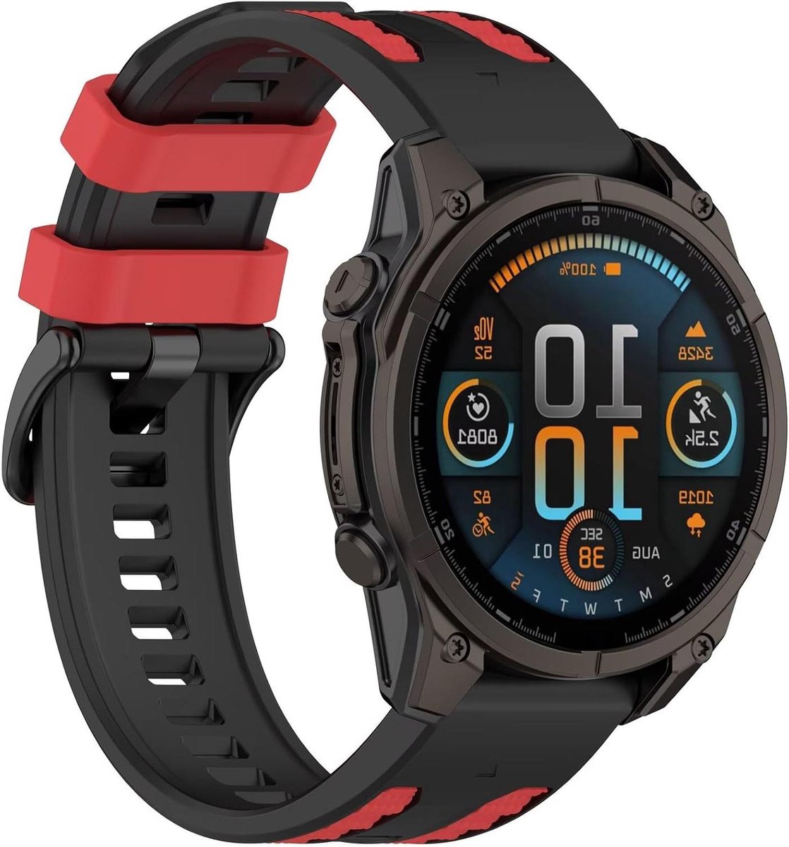 FTRONGRT Armband compatibel met Garmin Forerunner 965, zachte siliconen, comfortabele reservearmband.