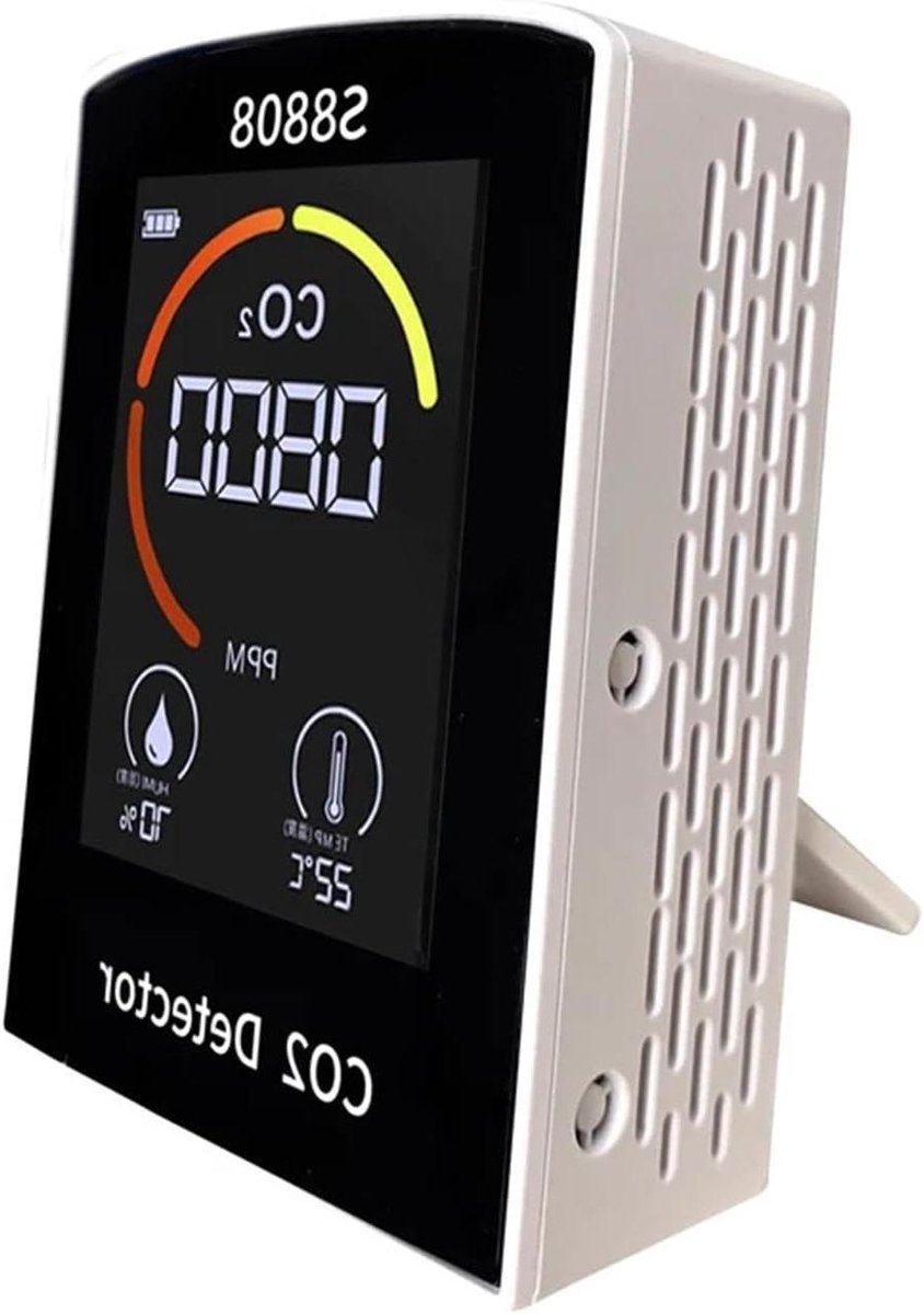 CO2 Detector - Luchtkwaliteit Monitor - Lucht Meten - Hoge Gevoeligheid - 10x10x10 mm - One Color