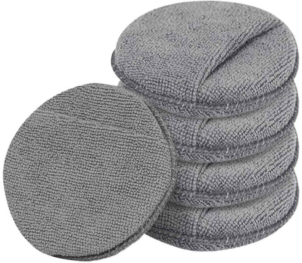 Detailing Applicator Pads - Polijstsponzen - Auto Verzorging - Zachte Microvezel - 5 Inch 125mm - Grijs