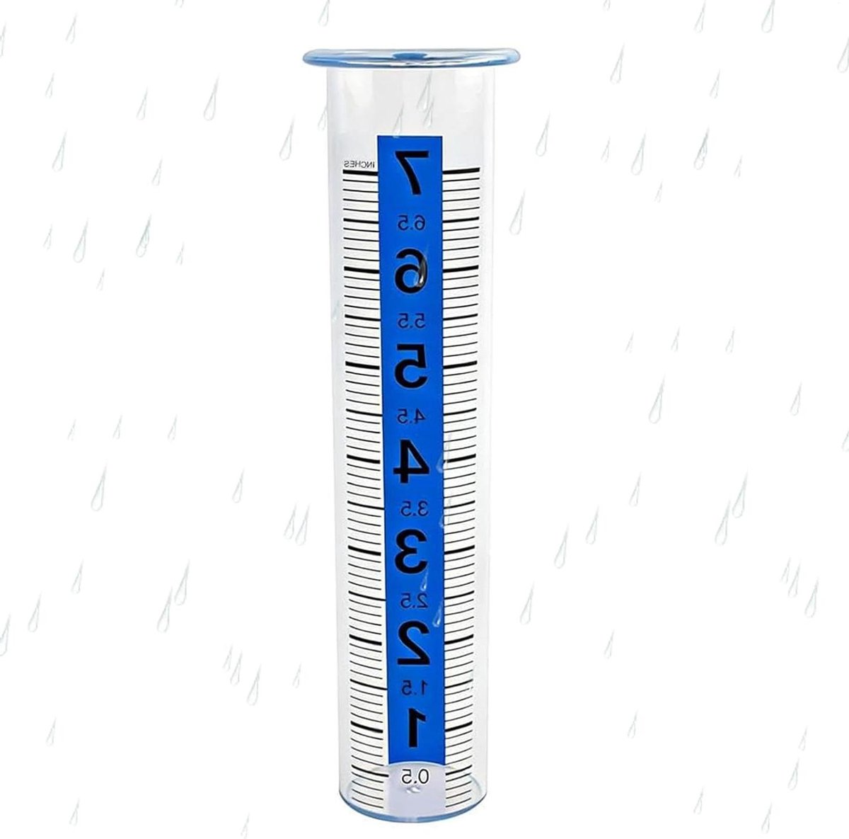 Regenmeter Tuin - Meetbuis - Neerslag Monitoren - Glow in Dark - 21 cm - Blauw