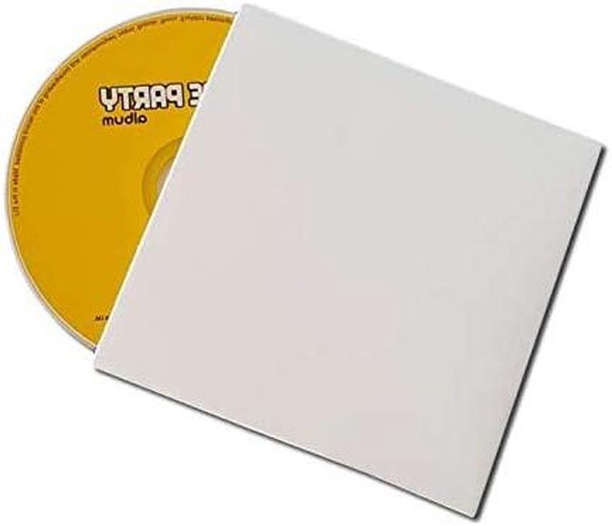 CD Hoezen Karton - Beschermhoezen Opslag - Muziek Archiveren - Zonder Venster - 100 Stuks - Wit