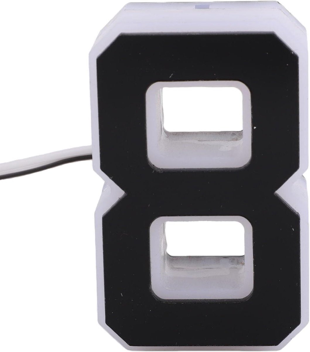 Verlicht Huisnummer - Adres Verlichting - Buiten Zichtbaar - IP44 Waterdicht - 12 x 4 cm - Zwart