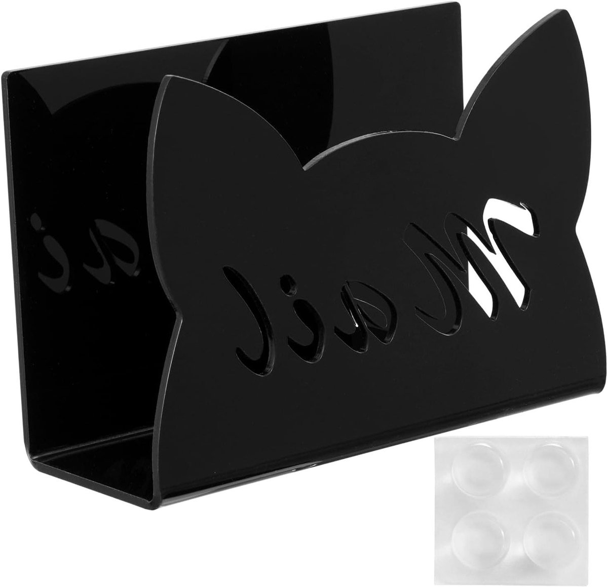 Post Organizer - Document Houder - Bureau Opruimen - Kat Vorm - 15 cm Breed - Mat Zwart