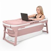 Opvouwbaar Zitbad - 143cm lang - Bath Bucket - 200L - Roze - Extra lang - SimpleBath