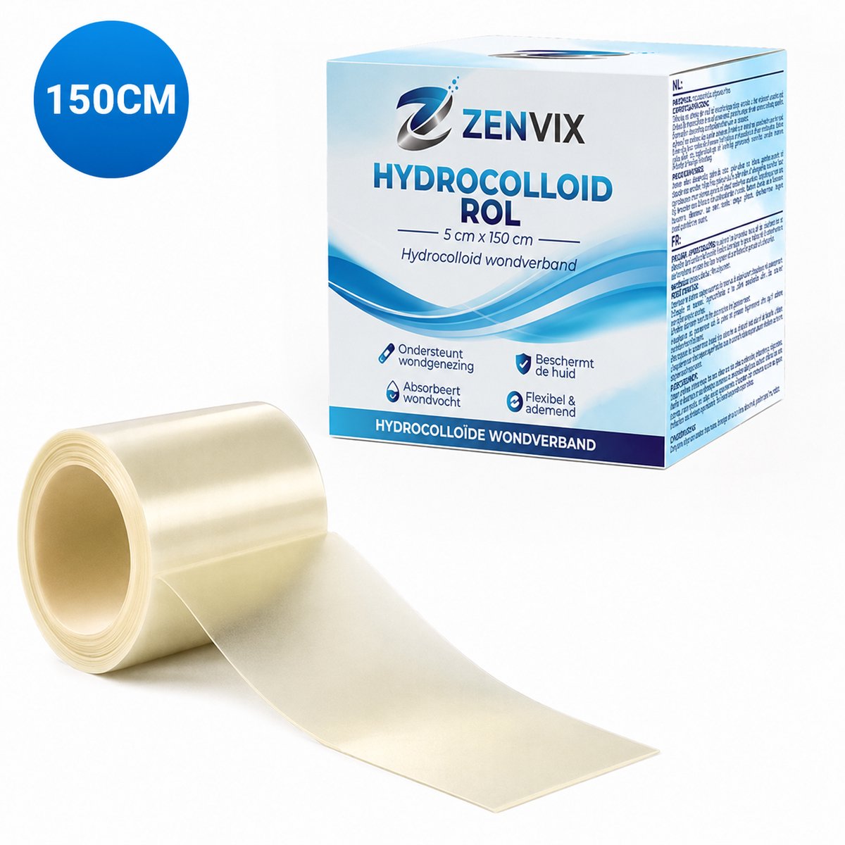 Zenvix® Hydrocolloïde Rol - 5x150 CM- Pimple Patch Rol - hydrocolloid roll - hydrocolloïde pleisters -Scarban - Tape - Pleister
