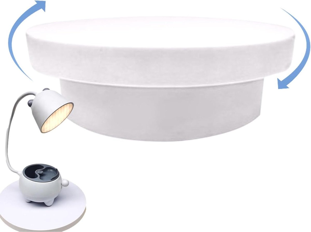Draaibare Display - Draaiplateau - Producten Presenteren - USB Automatisch - 14 cm - Wit