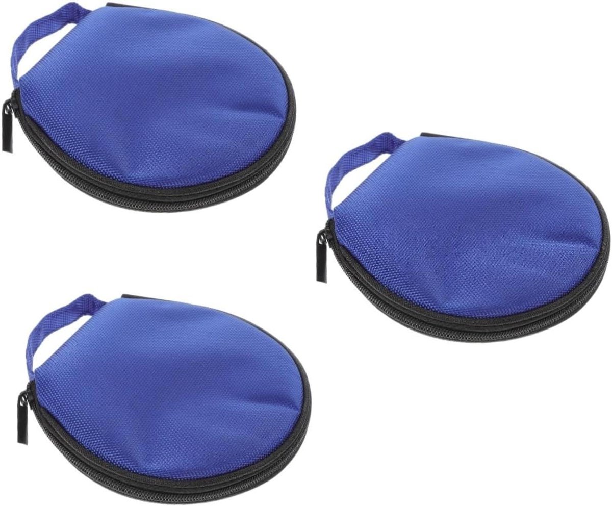 CD Opbergtas - Dvd Organizer - Schijven Beschermen - Ritssluiting Ontwerp - 3 Stuks - Blauw