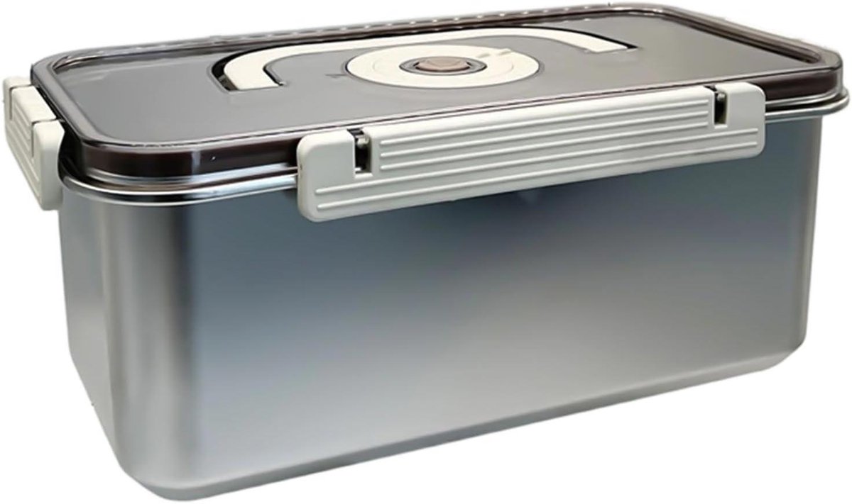 Broodtrommel - Brood organizer - Keukenopslag - Vaatwasserbestendig - 34L x 185B cm - Zilver