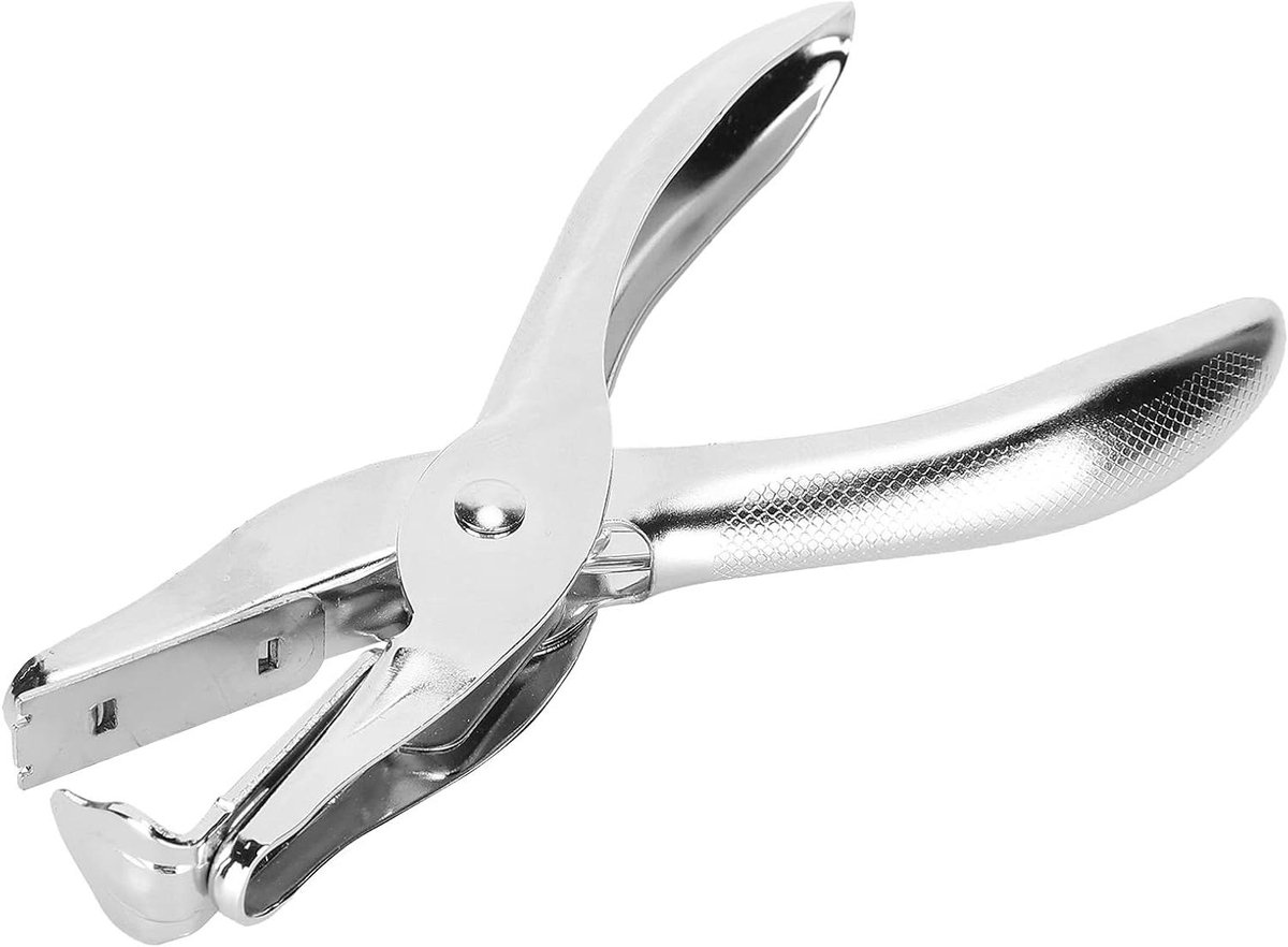 Ontnieter Kantoor - Nietjesverwijderaar Metaal - Documenten Ontnieten - Antislip Handgreep - 13 cm Lengte - Zilver
