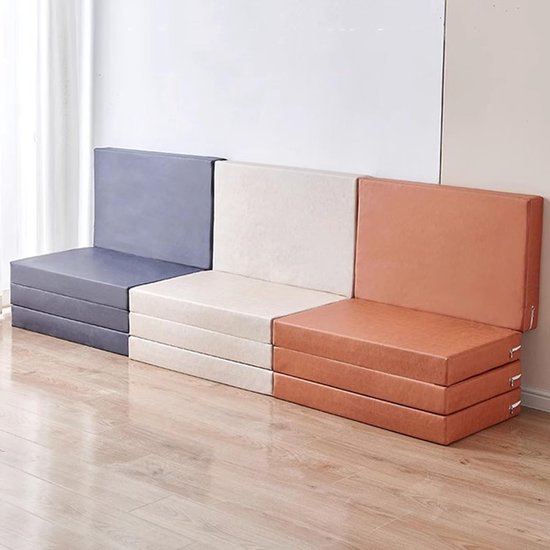 Opvouwbaar Gastenbed - Slaapbank Matras - Comfortabel Slapen - Wasbare Hoes - 200x120 cm - Grijs — afbeelding 5