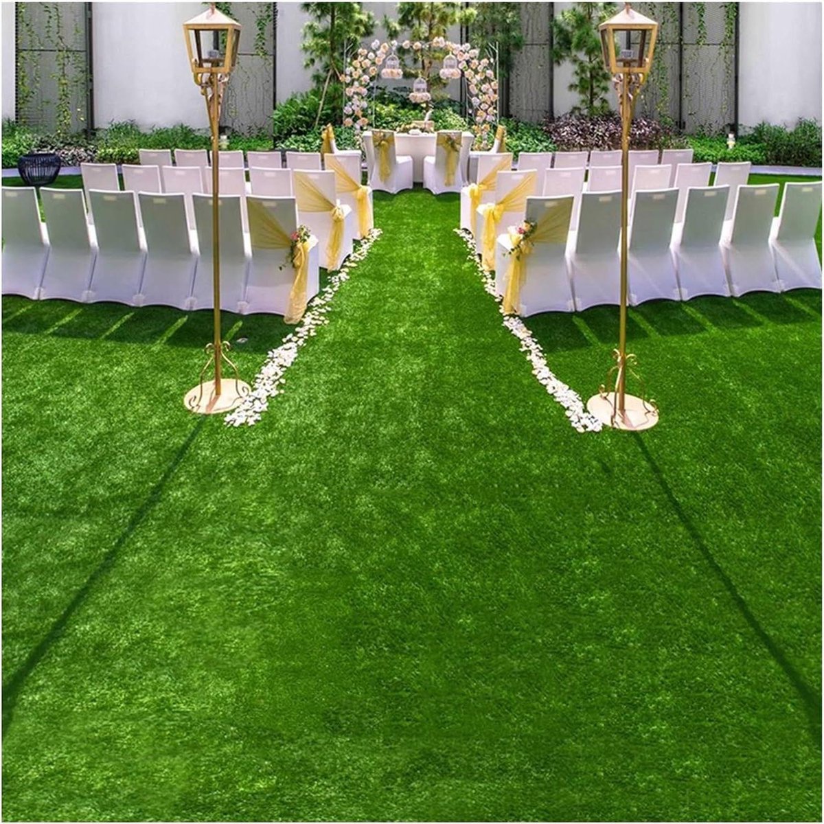 Synthetisch Grasmat - Nep Gazon Tapijt - Buiten Decoratie - Hoge Dichtheid - 100 x 400 cm - Groen