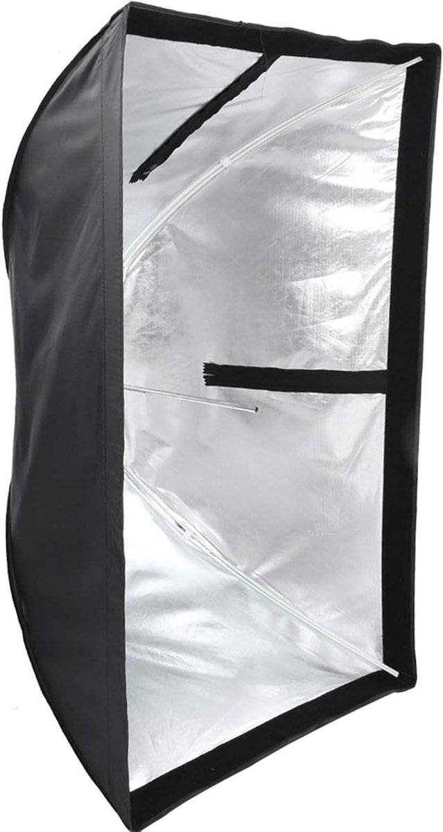 Draagbare Softbox - Paraplu Diffuser - Buitenfotografie - Duurzame Vezelbeugel - 60x90cm - Zwart