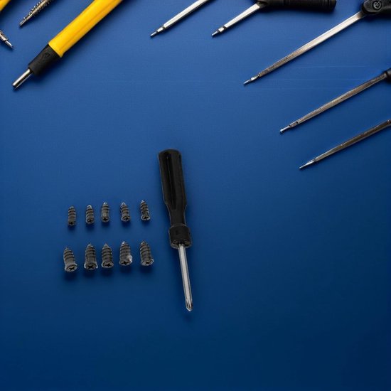 Bandenreparatieset - Lekke Band Reparatie - Onderweg Repareren - Rubberen Schroefnagels - 11 cm - Zwart — afbeelding 2