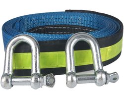 Sleepkabel - Herstel Touw - Auto Noodhulp - Reflecterende Tape - 3 Meter 8 Ton - Blauw