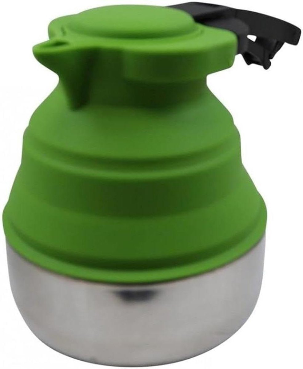 Opvouwbare waterkoker - Kookpan - Kamperen en reizen - Vaatwasser en ovenvast - 15 liter - Groen