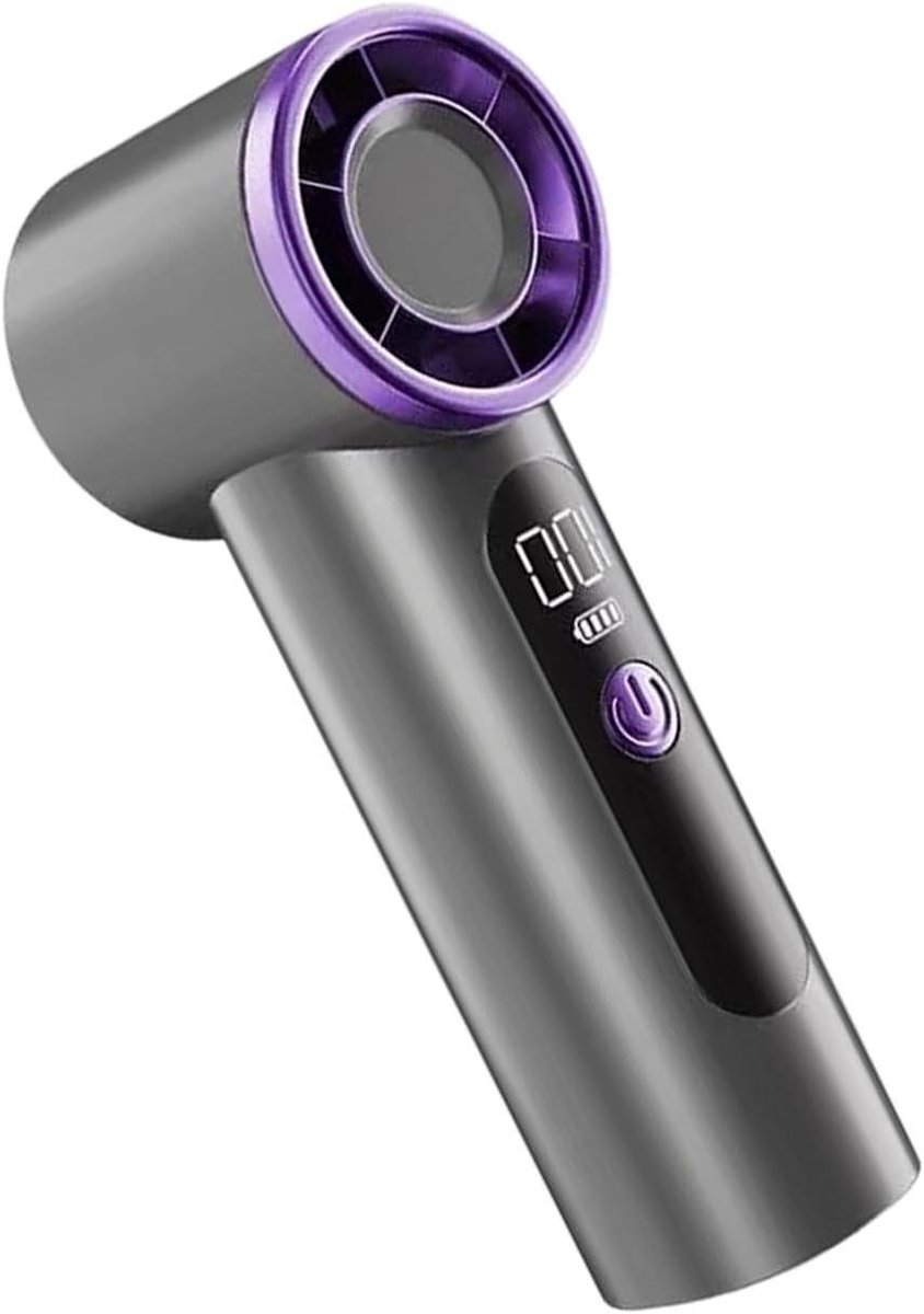 Mini Ventilator - Draagbare Koeler - Verkoeling Onderweg - USB Oplaadbaar - 40x48x40 mm - Grijs