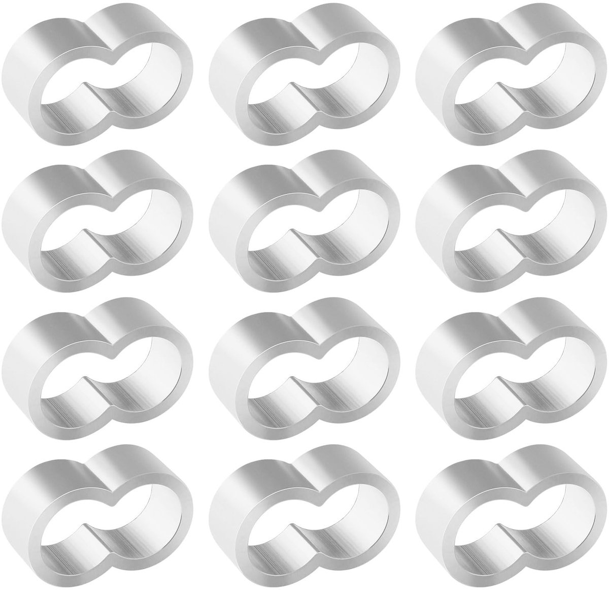 Dailygoody - Draadkabel Choke Klemmen - Aluminium Persklemmen - Zilver - Krimplussen - Compatibel met 8 mm Spanningskabels - 50 Stuks