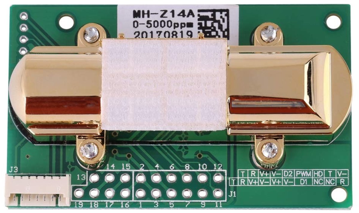 ONF3 - MH-Z14A Kooldioxide Sensor - Hoge Gevoeligheid - Voor Smart Home en School - Compact Formaat - Temperatuurcompensatie - Betrouwbare ...