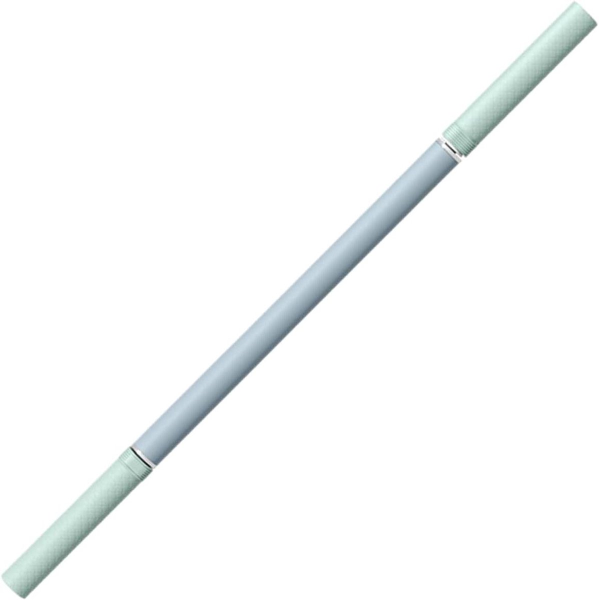 Yoga Stick - Oefenstaaf Pilates - Spierherstel Flexibiliteit - Siliconen Rolontwerp - 45 cm - Zilver