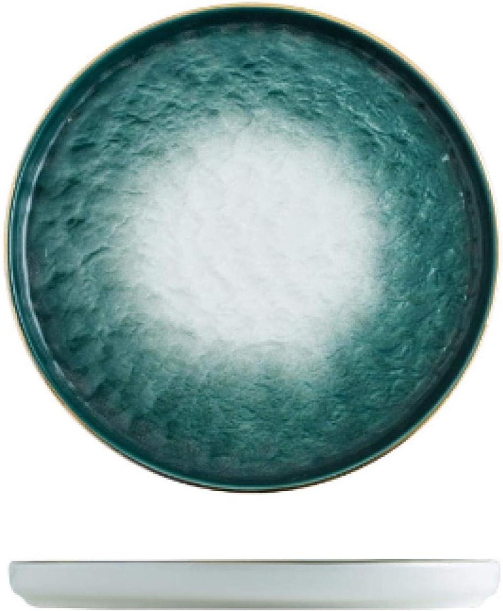 Keramische Borden - Dinerborden Luxe - Thuis Dineren - Vaatwasserbestendig - 20.4 cm Rond - Groen