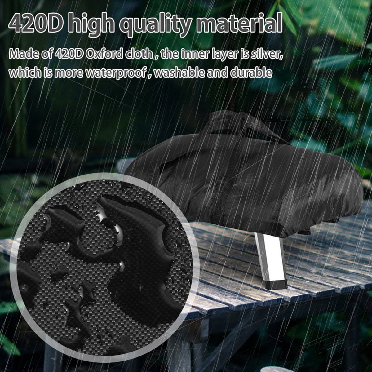 Pizzaovenhoes voor Ooni Koda 12 Gas Pizzaoven – Waterdicht 210D Oxford Stof – Winddicht – Comfortabele Handgreep – 63 x 41 x 16 cm – 1 Stuk – Zwart – foto 6