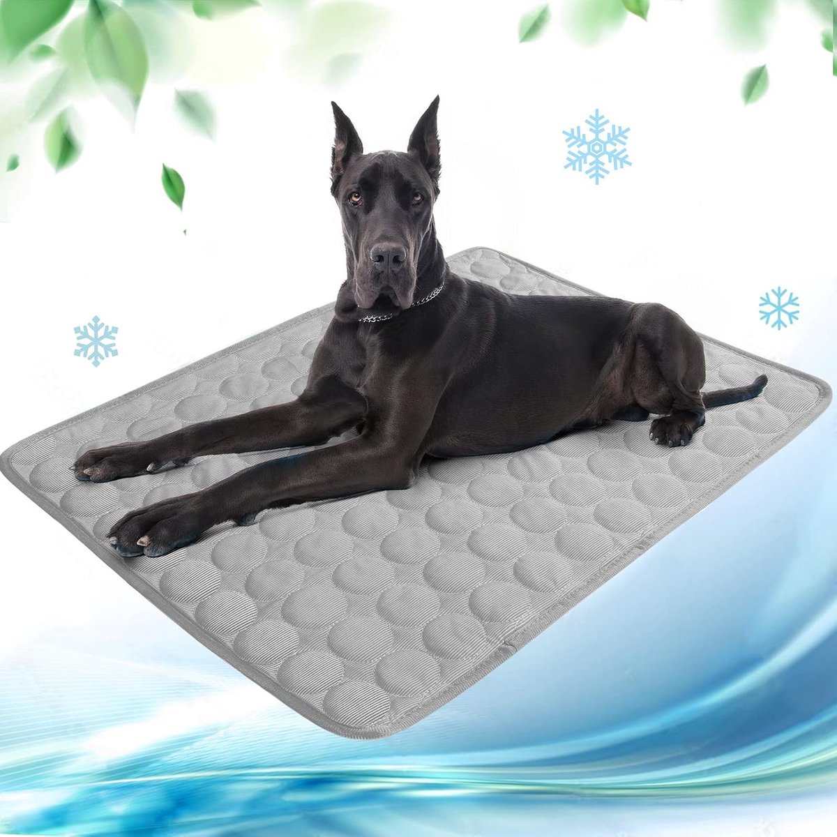 VHV - Koelmatten - Koelmatten voor honden - Koelmat voor honden en katten - Zelfkoelende koelmat voor honden en katten - Draagbaar - Duurzaam - Krasbestendig en multifunctioneel voor de zomer - Grijs