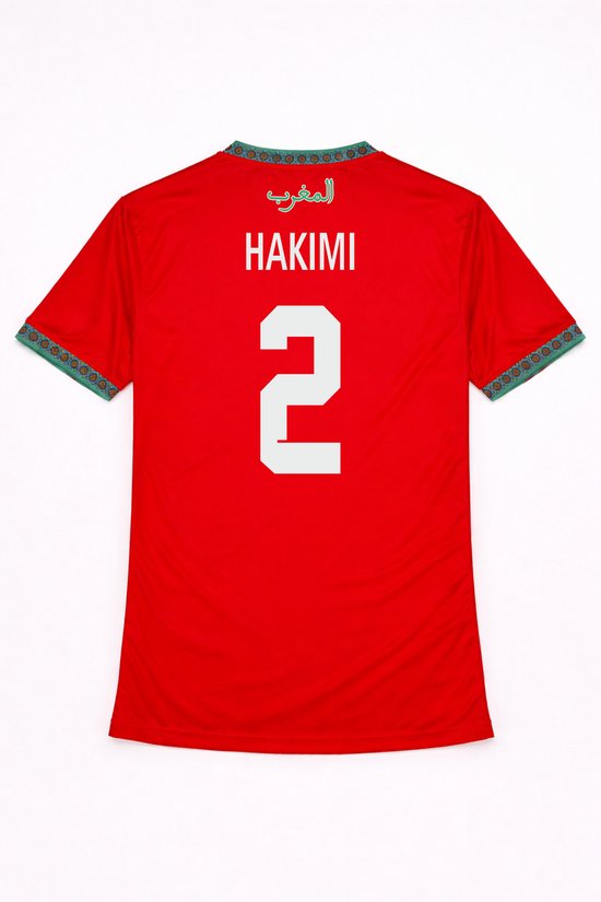Voetbalshirt Hakimi Marokko | Marokkaans Elftal shirt | WK Voetbal / Africa Cup T-shirt | Morocco sportshirt | Maroc supporter | maat M