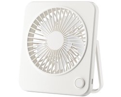Mini draagbare, stille bureauventilator, geschikt voor slaapkamers, bureaus, computers, thuis, op kantoor of op reis – Wit