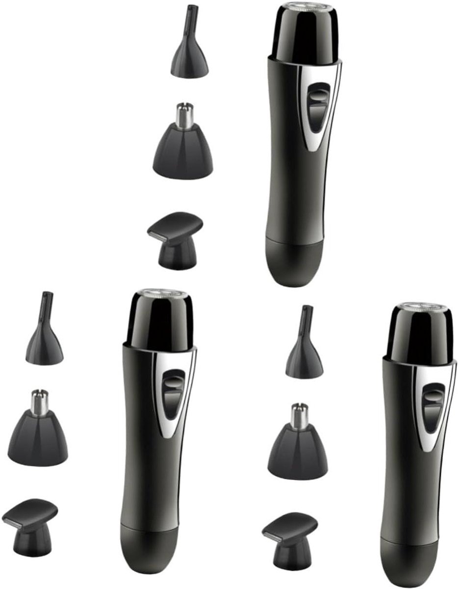 Neus trimmer - Gezichtshaar verwijderaar - Persoonlijke verzorging - Elektrisch en oplaadbaar - 3 stuks - Zwart