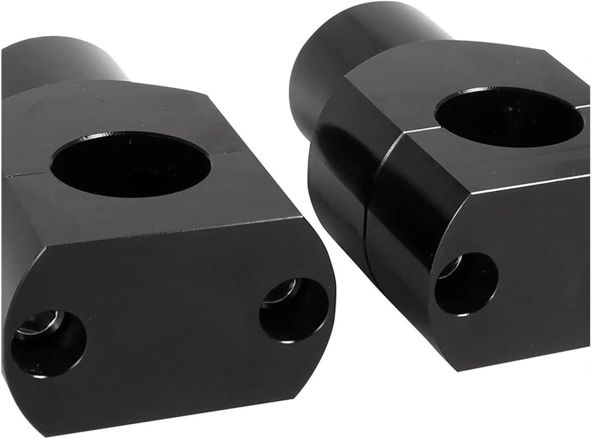 Motorfiets stuurverhogers - Stuurklemmen adapter - Verbeterde controle - Aluminiumlegering - 1 inch / 25mm - Zwart
