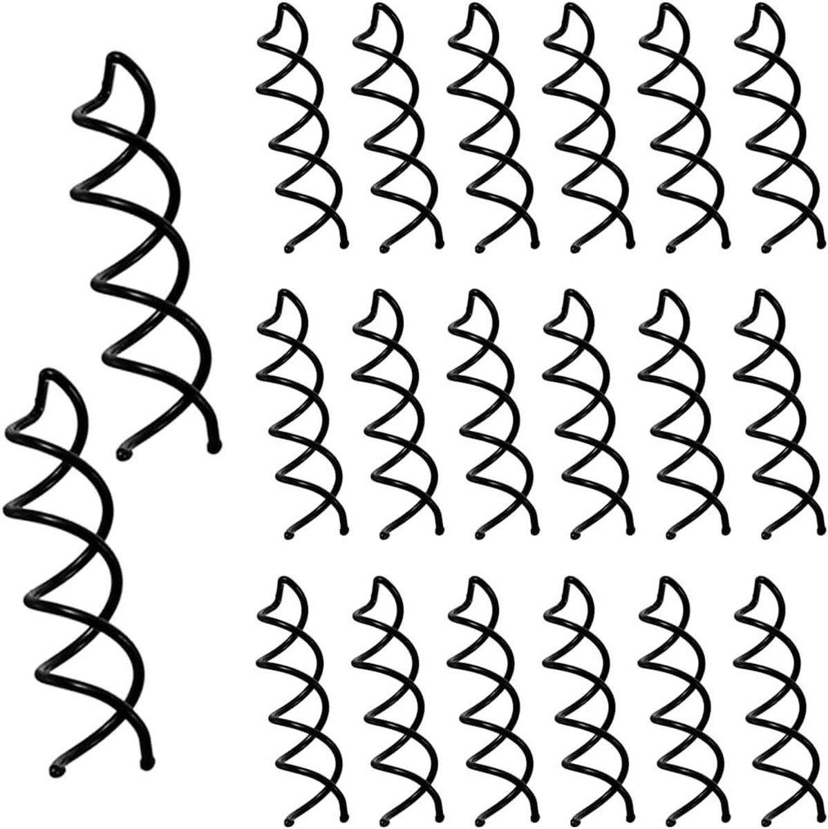 Spiraal haarspelden - Haarclips - Haarstyling - Eenvoudig twist-in design - 20 stuks - Zwart