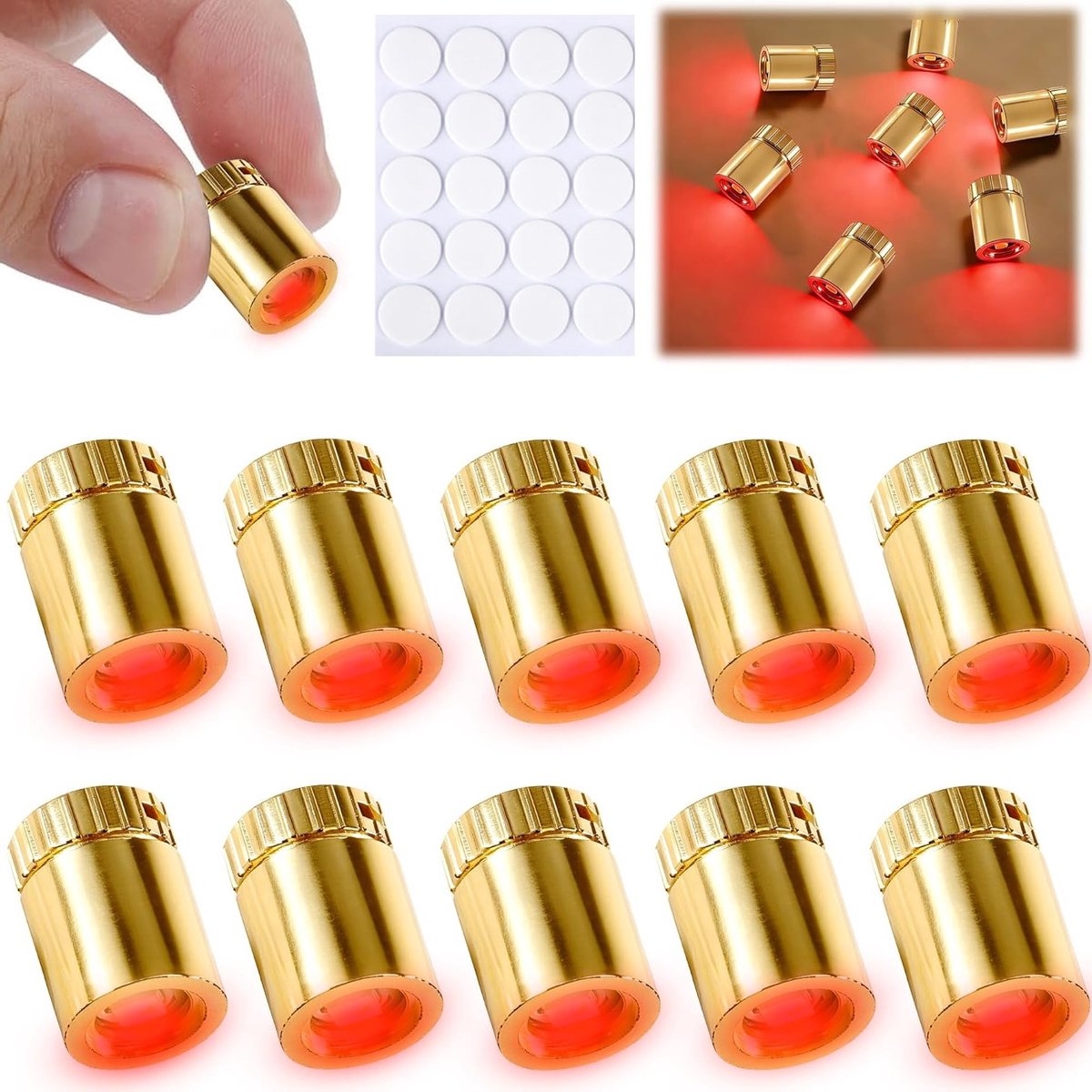 10 stuks mini-ledlampen voor poppenhuizen, knutselverlichting, miniatuurverlichting voor vitrines en speelgoedbouwstenen (rood)