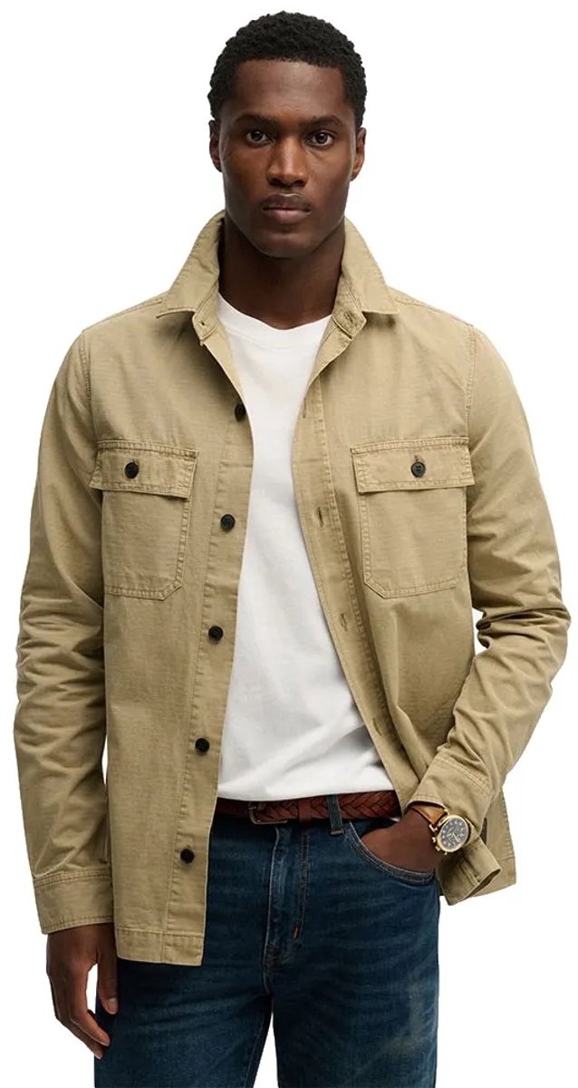 Superdry Military Overhemd met Lange Mouwen Heren Lange mouwen shirts Bruin