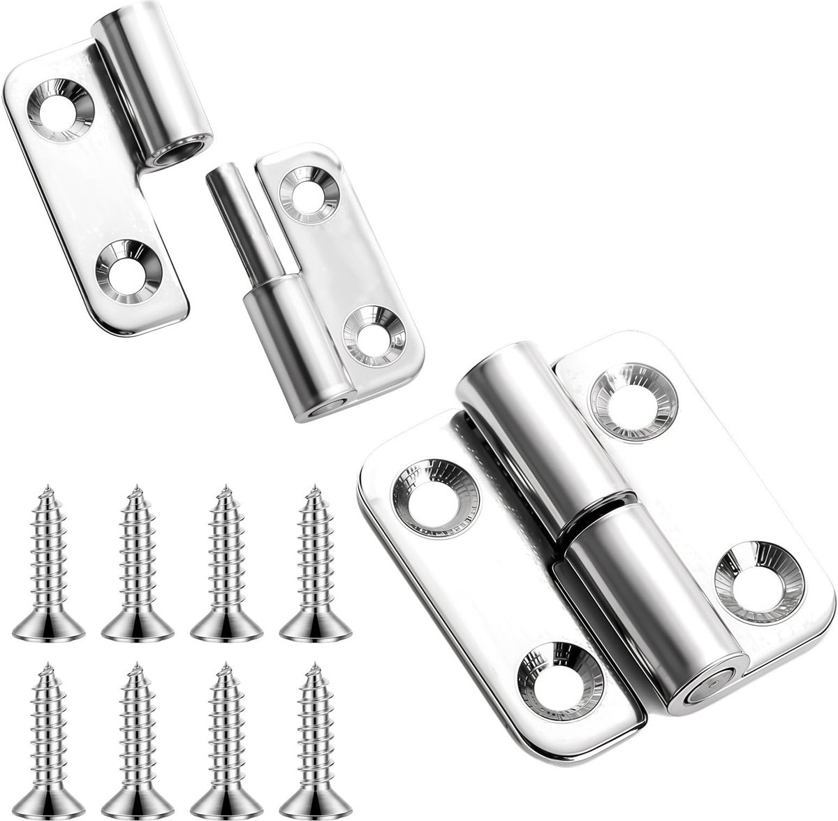 ONF3 - Deur Scharnieren - 304 - Duurzaam en Sterk - 1.5 Inch - Verstelbare Hengen - Ideaal voor Meubels - 2 Stuks