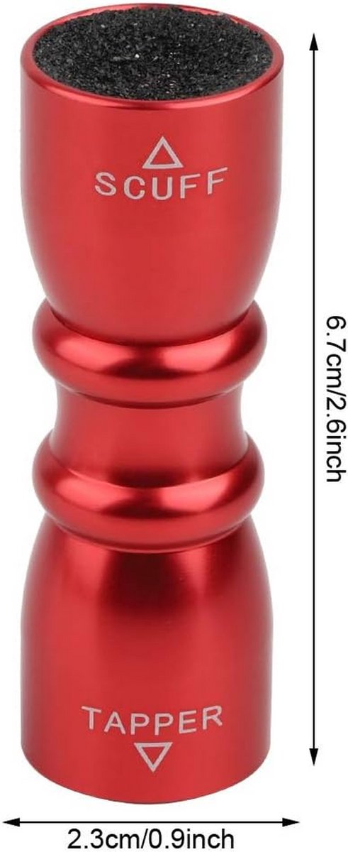 Alomejor Pool Tip Shaper 3-in-1 snooker keu tip gereedschap zakformaat zwembad tip shaper prik schuurtapper multifunctionele biljartkeu reparatie tool (rood) van Alomejor — afbeelding 2